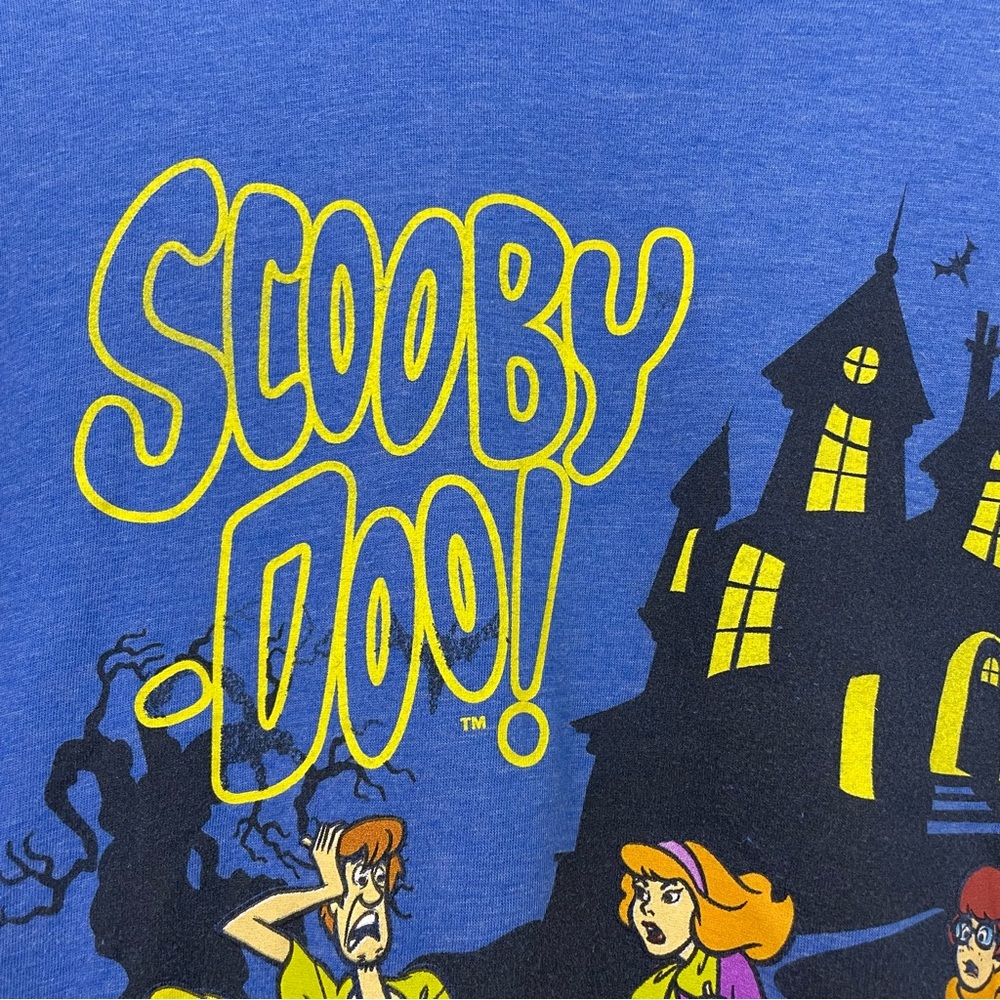 Scooby Doo T-Shirt XL Blue Retro Graphic 90s Cartoon Tee Nostalgia Dog Ghost - Picture 8 of 16